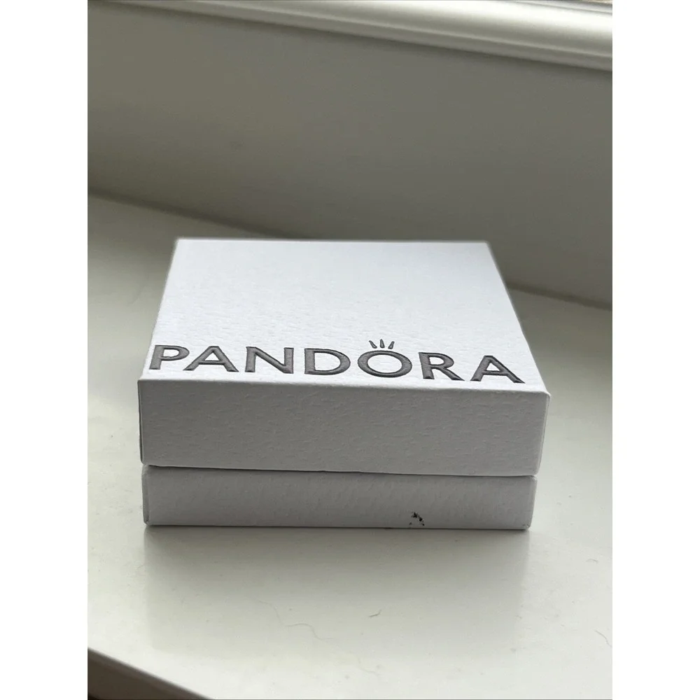 PANDORA Jewelry White & Black Velvet‎ Empty Charm Gift Box ONLY